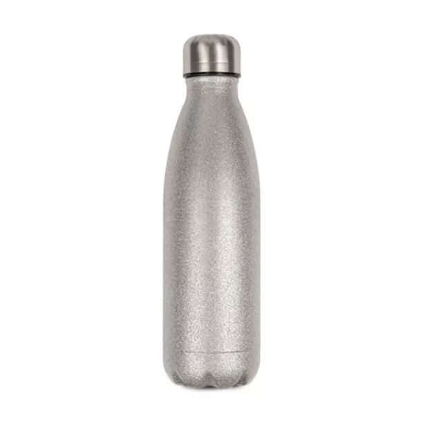 Bottiglia isotermica in aciaio inox - Glitter argento (ADC412)