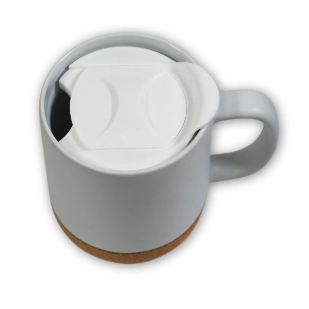 Tazza con base in sughero e coperchio in plastica - M19