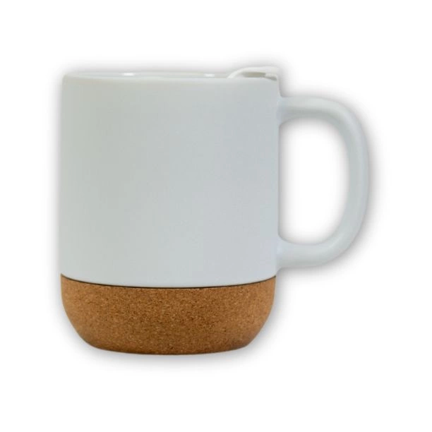 Tazza con base in sughero e coperchio in plastica - M19