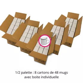 1/2 paletta tazze smaltate sublimabili 12oz/ 370ml
