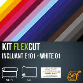 Kits di rotoli FlexCut (5m-Larghezza 50cm) incluant E101 - WHITE