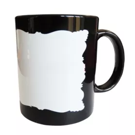 Tazza nera con superficie bianca sublimabile (ADC143)