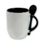 Tazza con cucchiaio integrato - manico e interno colorato - M-SPI