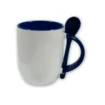 Tazza con cucchiaio integrato - manico e interno colorato - M-SPI